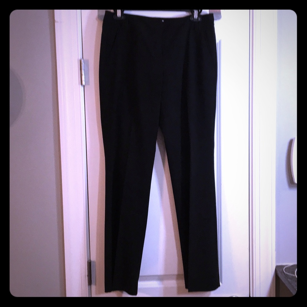 Black stretch work pants